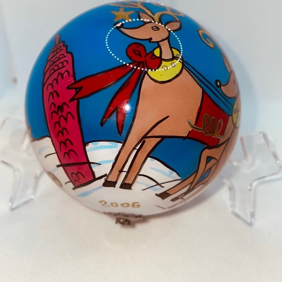 Pier 1 Christmas Ornament LI BIEN 2006 CITY SANTA Blown Glass RARE - Picture 8 of 8